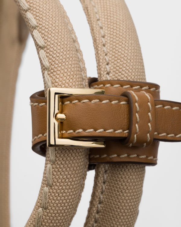 Prada Jardinière large cotton canvas handbag - Cord Prada Jardinière large cotton canvas handbag - Cord