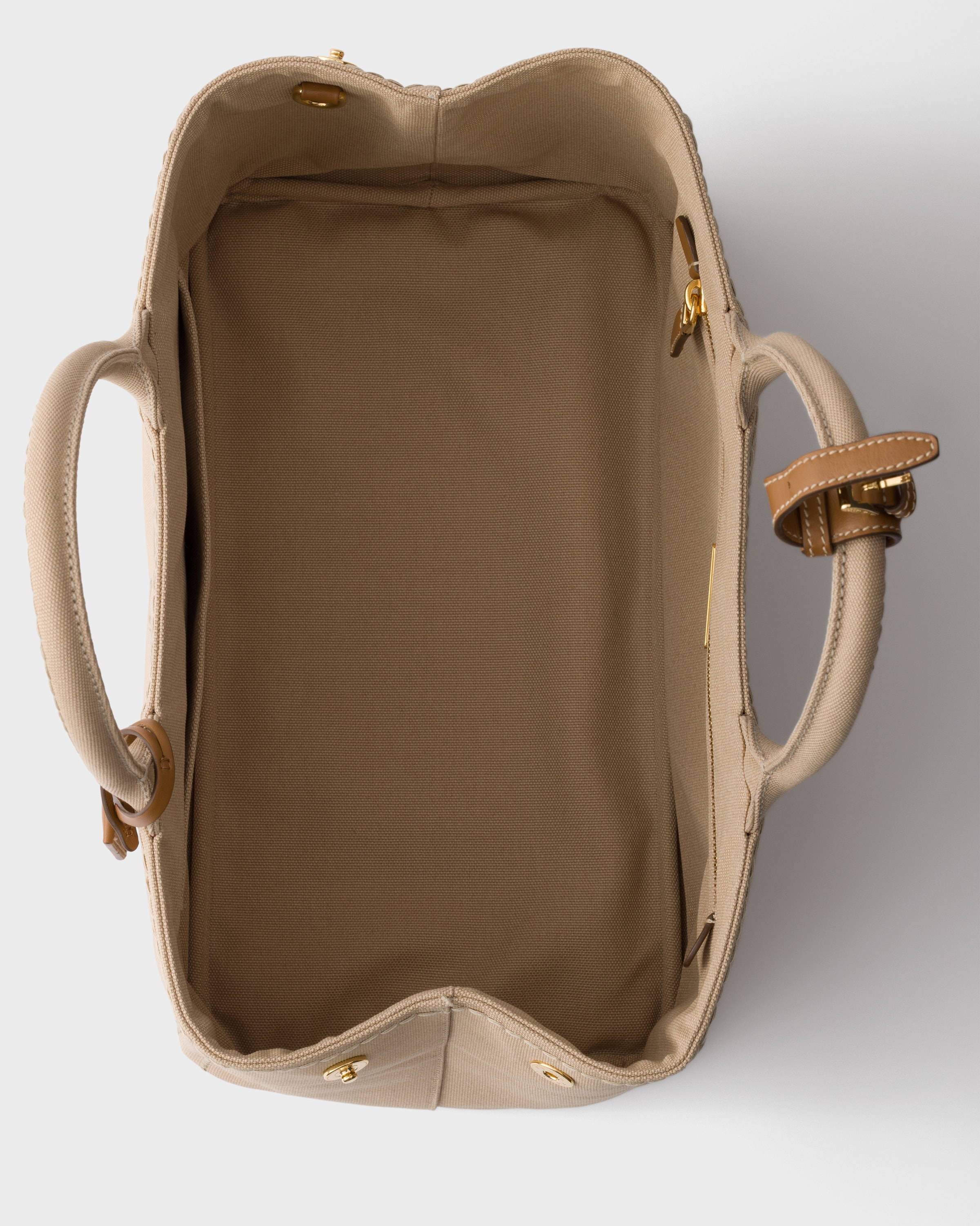 Cord Prada Jardinière Large Cotton Canvas Handbag | PRADA - United