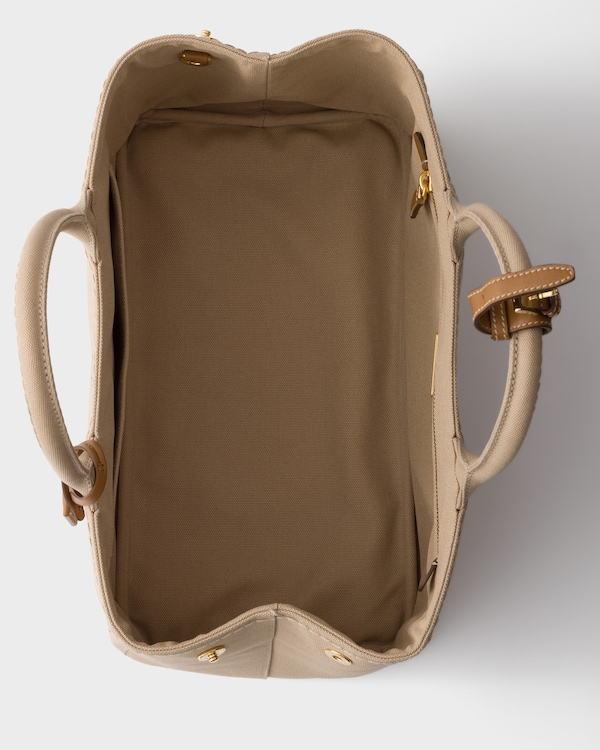 Prada Jardinière large cotton canvas handbag - Cord Prada Jardinière large cotton canvas handbag - Cord