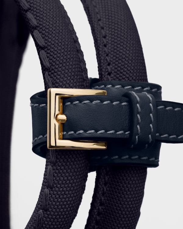 Prada Jardinière large cotton canvas handbag - Baltic Blue Prada Jardinière large cotton canvas handbag - Baltic Blue