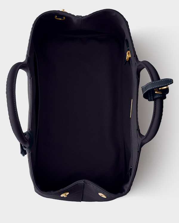 Prada Jardinière large cotton canvas handbag - Baltic Blue Prada Jardinière large cotton canvas handbag - Baltic Blue