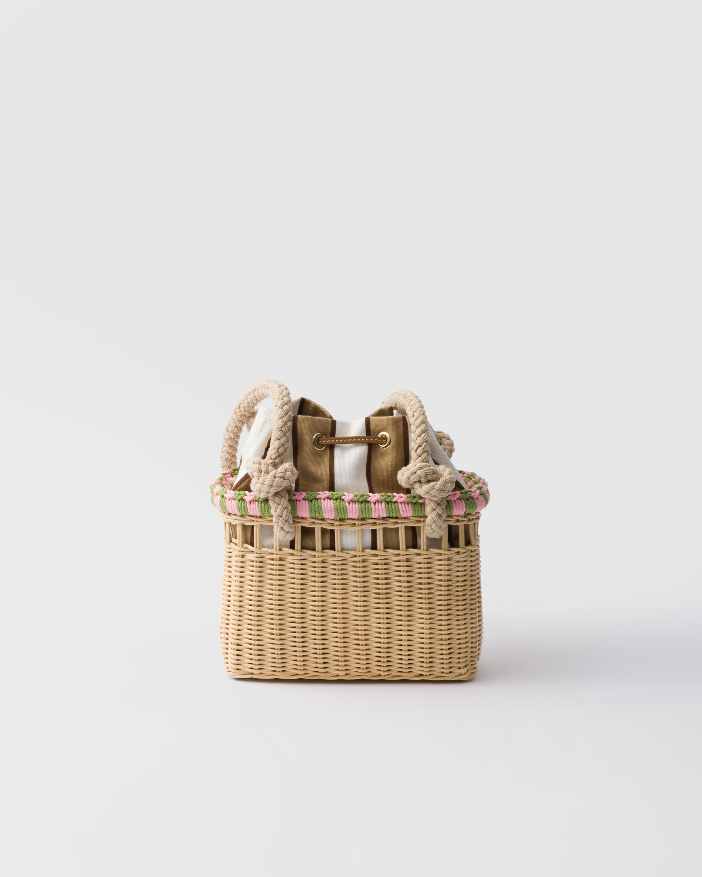 Prada Basket Drawstring Shoulder Bag