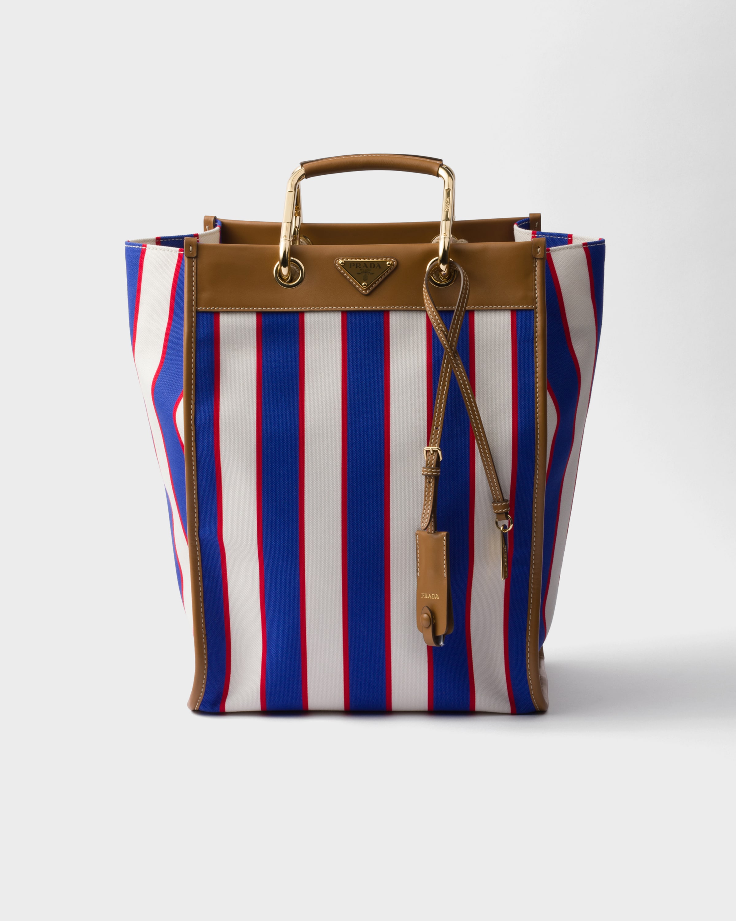 プラダ レディース】レザー＆ナイロン トートバッグ｜PRADA