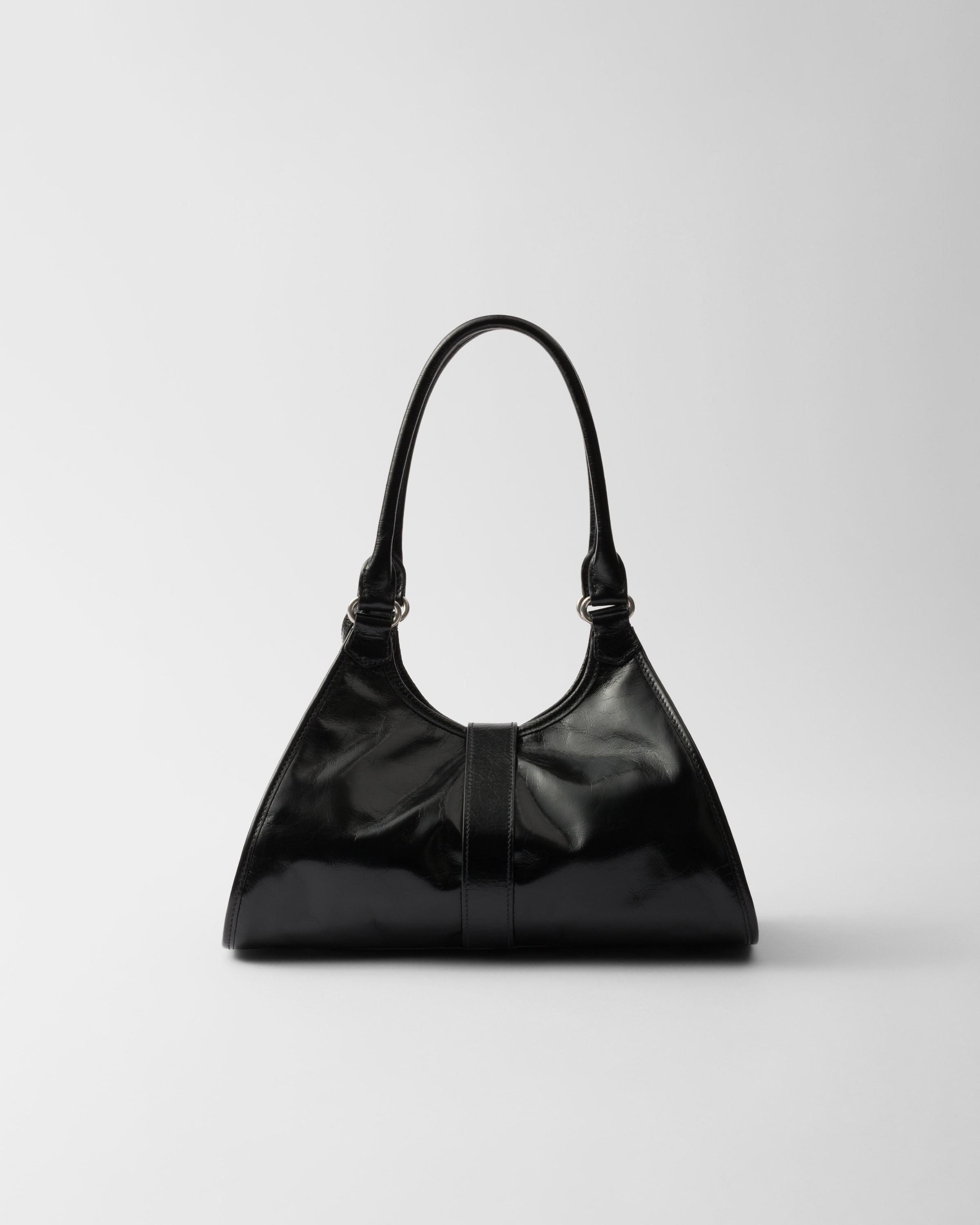 Prada Borsa Shopping Media In Pelle Nera Donna In Black