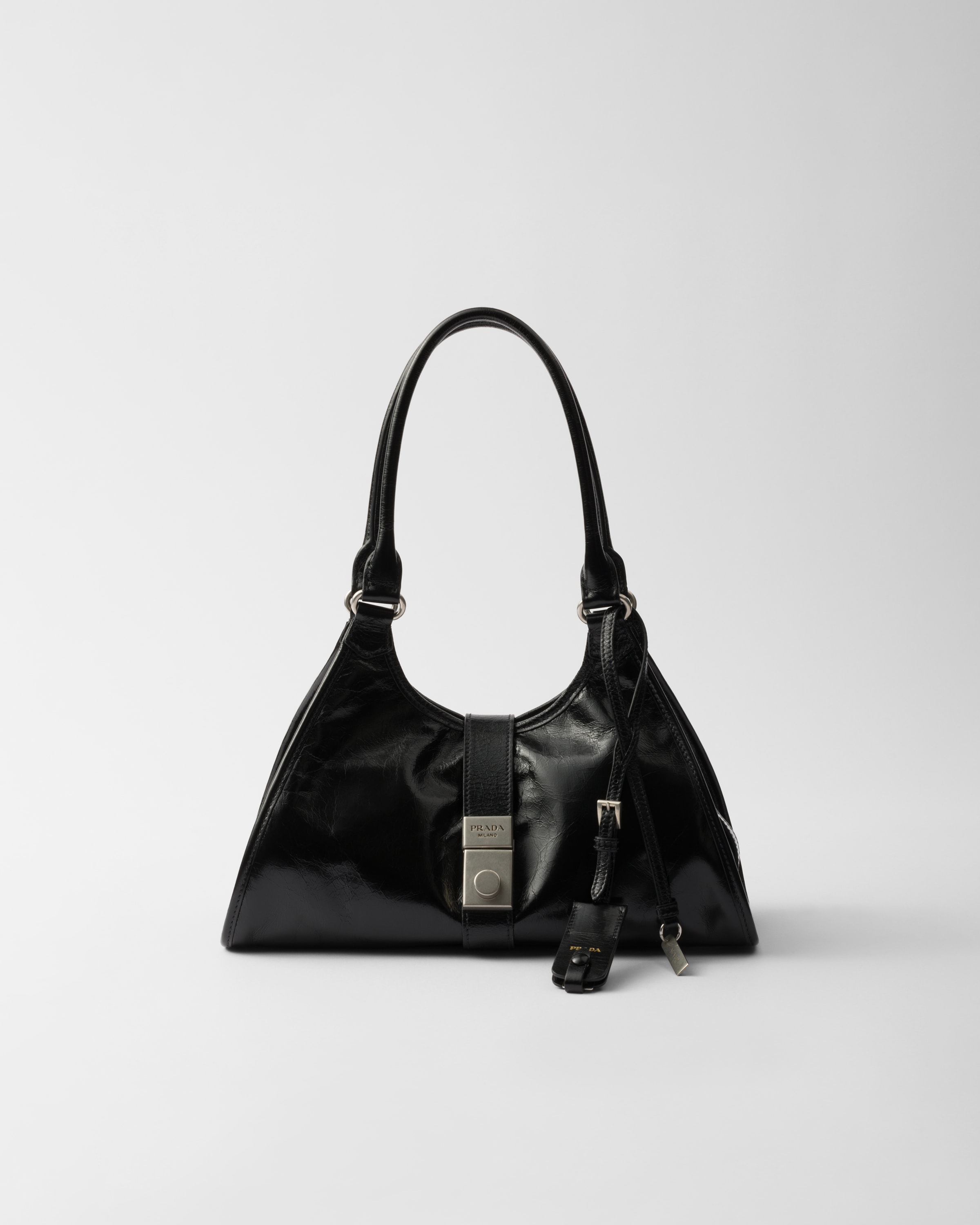 Tessuto leather satchel Prada Black in Leather - 49691575