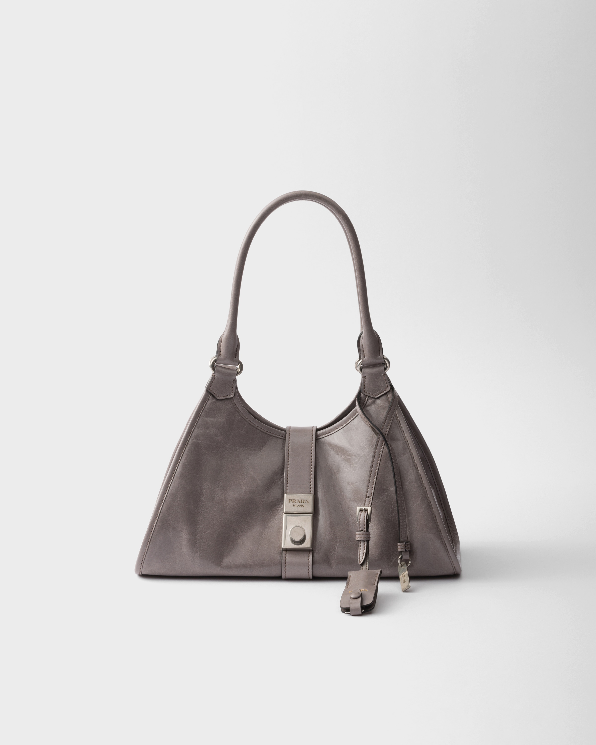 Pewter Medium leather tote bag | PRADA Pewter Medium leather tote bag | PRADA
