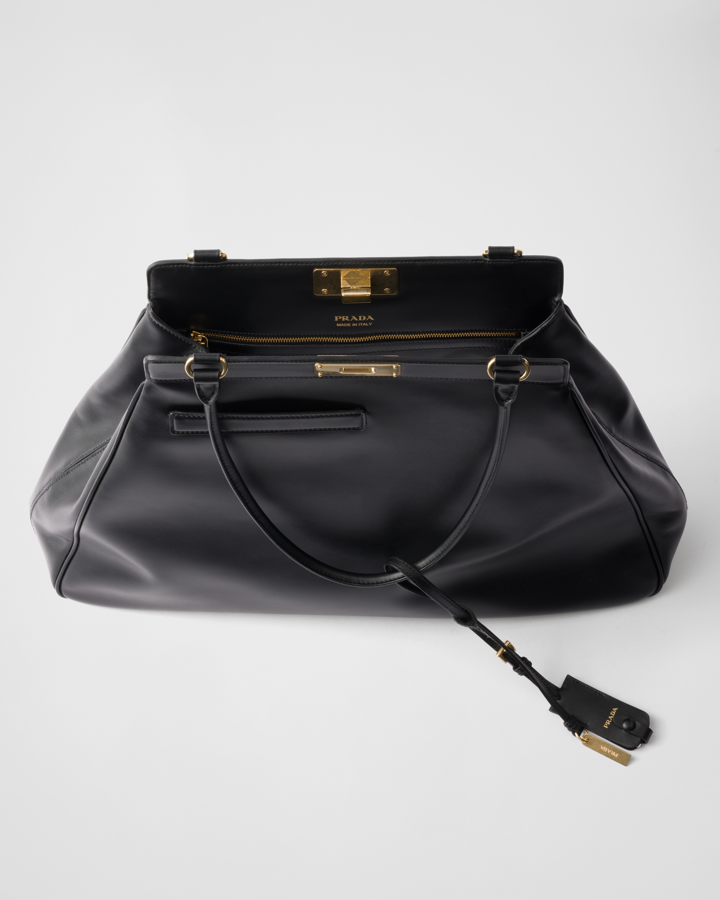 【関税込み】PRADA laser-cut leather large shopping bag ll01177_prada_brown_leather_to