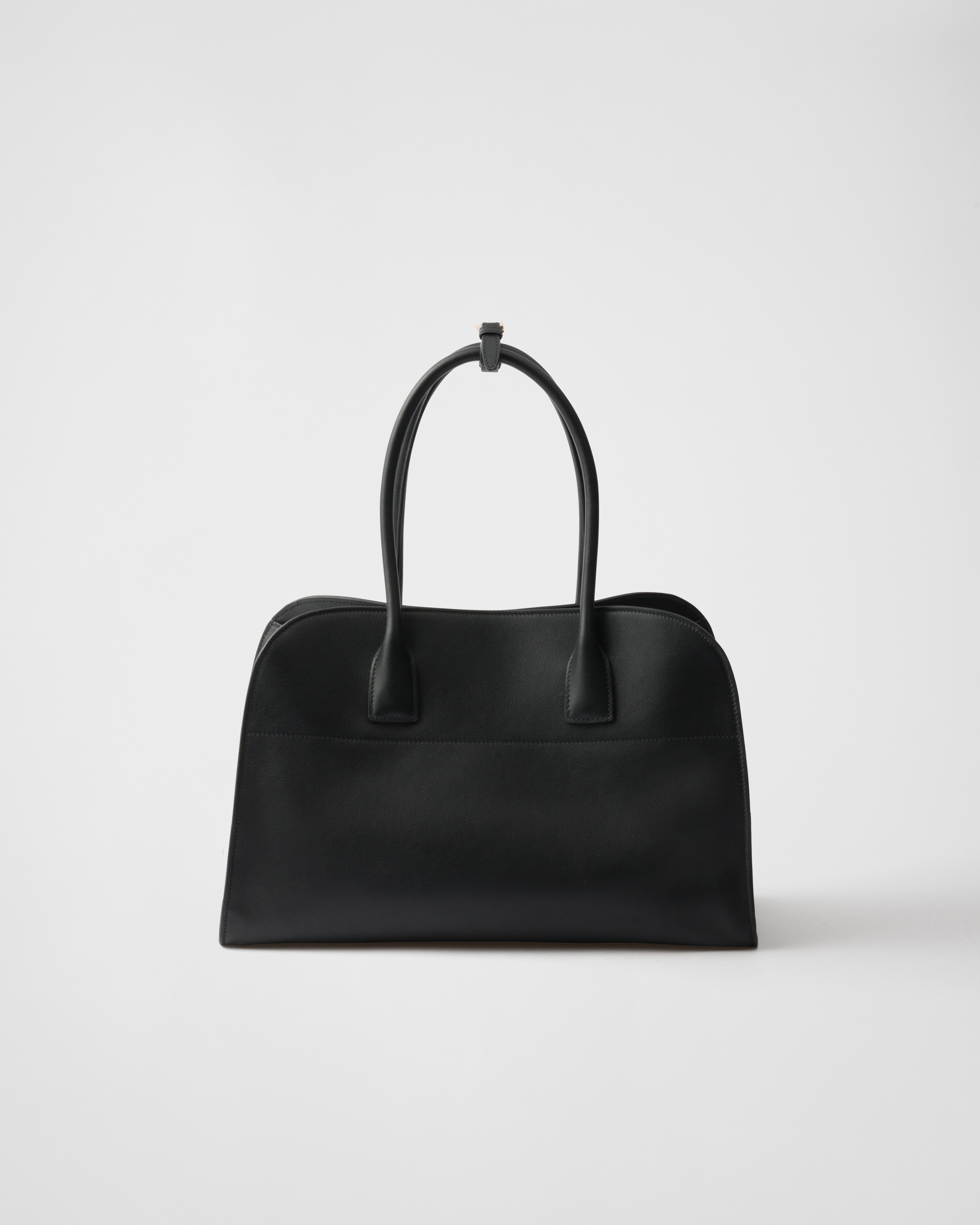Black Large Leather Tote Bag | PRADA
