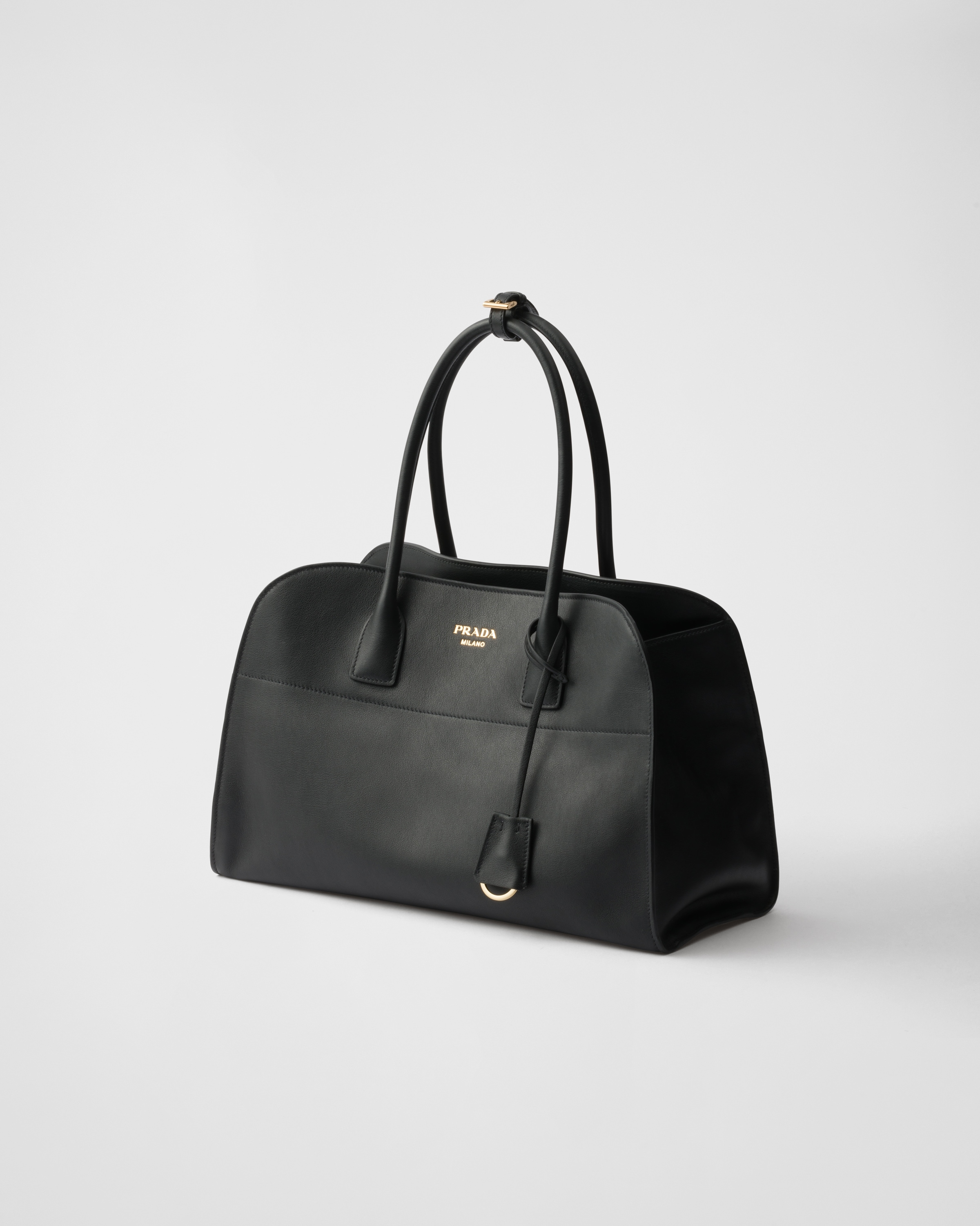【日本入手困難】プラダ Large leather tote bag トートバッグ Black Large leather tote bag | PRADA