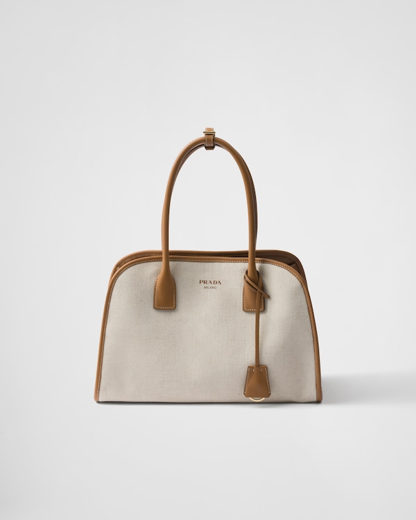 トートバッグ PRADA Sand Leather Shopping Bag Natural Medium Prada Galleria ostrich leather bag | PRADA