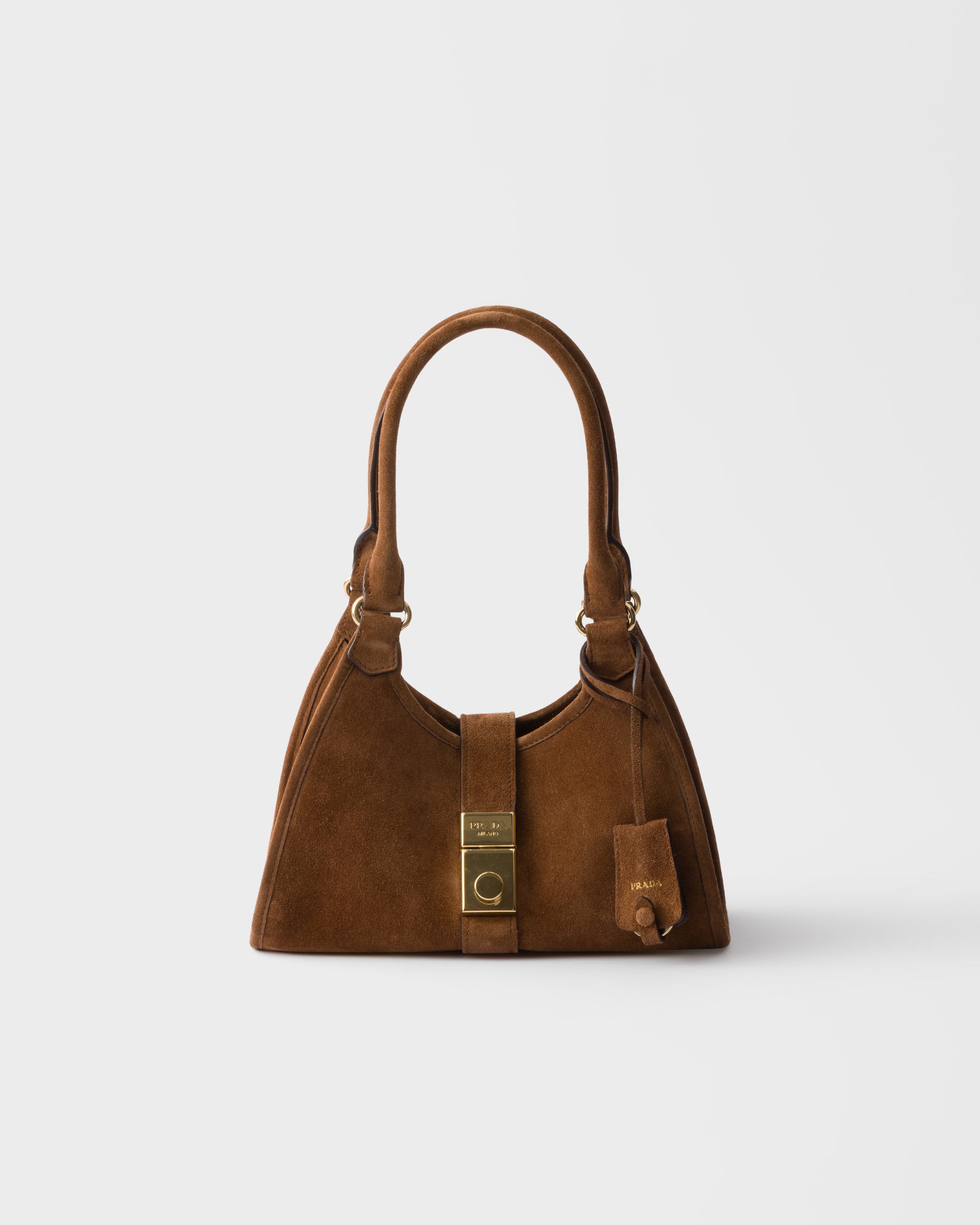 Small suede tote bag