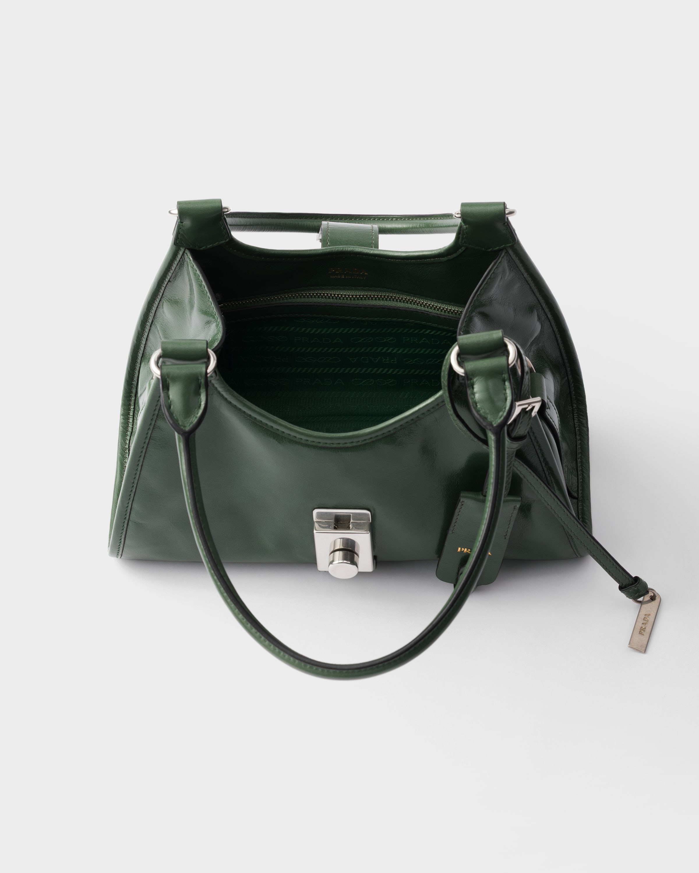 Shop Prada Small Leather Tote Bag