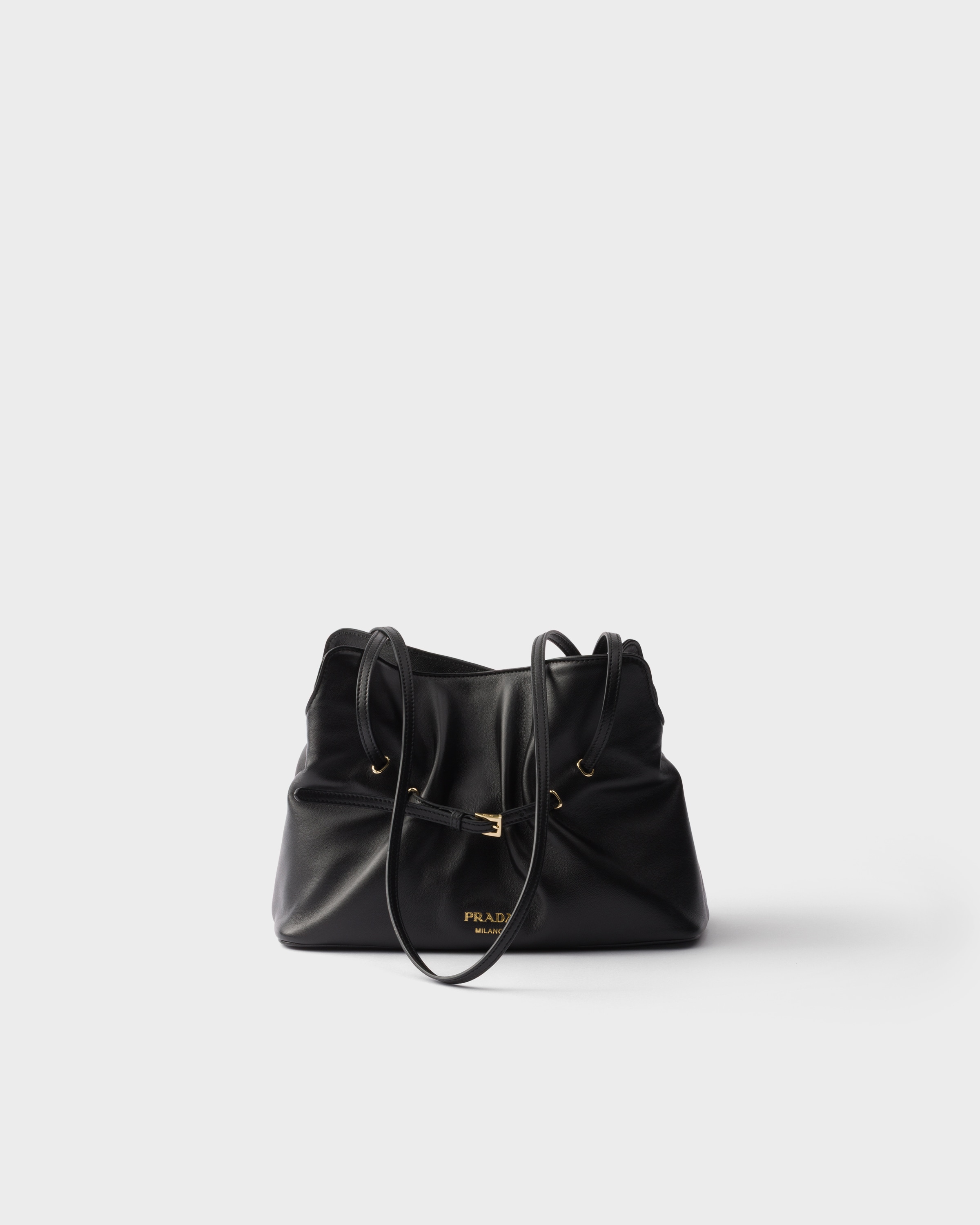 Prada Small  Dada Nappa Leather Bag In Black