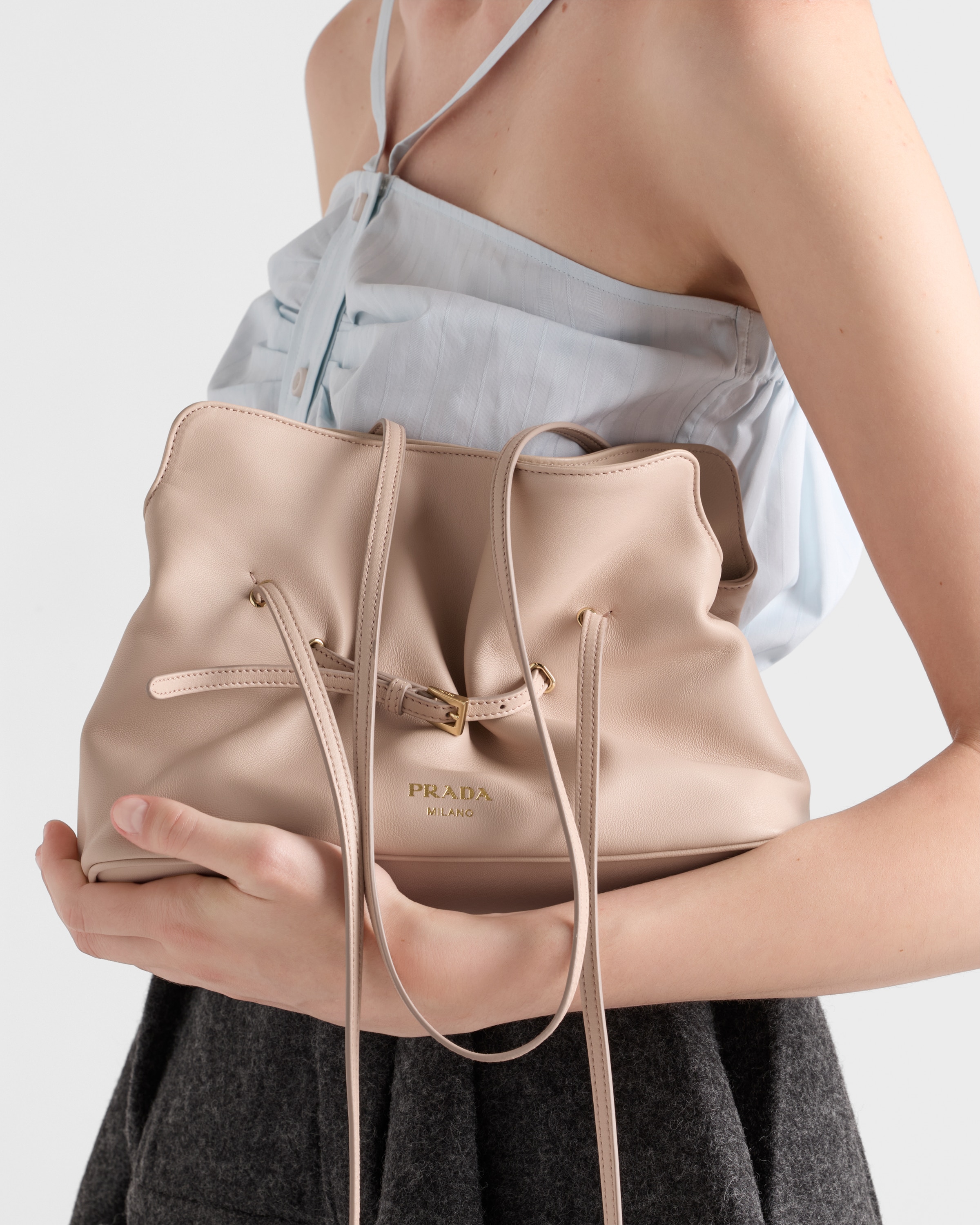 ピンクベージュ プラダ ダダ スモール ナッパレザー バッグ | PRADA