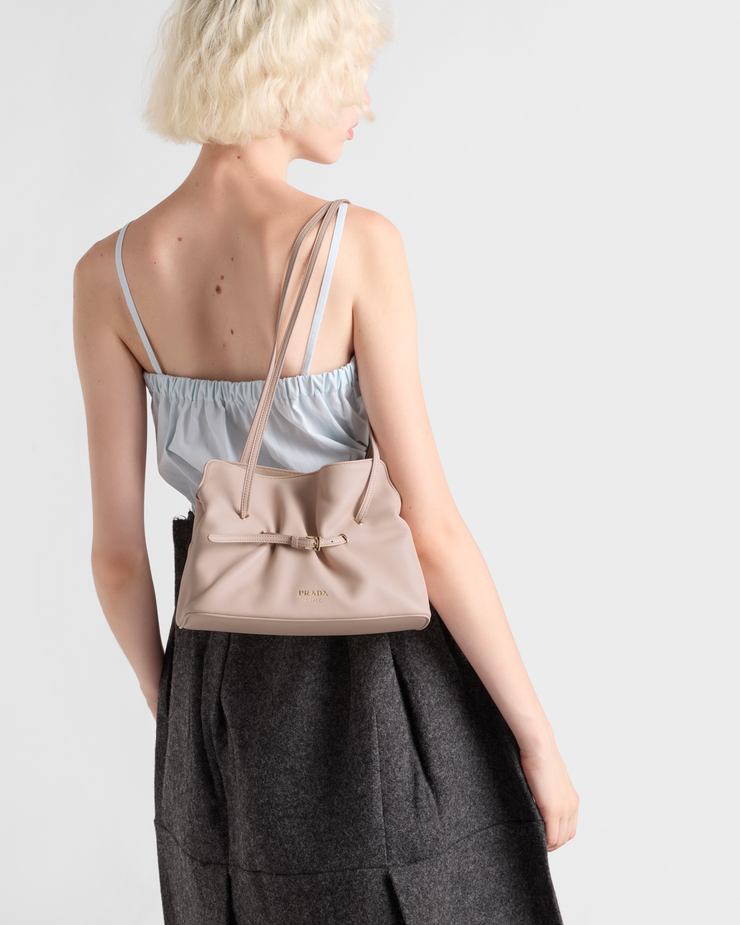 ピンクベージュ プラダ ダダ スモール ナッパレザー バッグ | PRADA