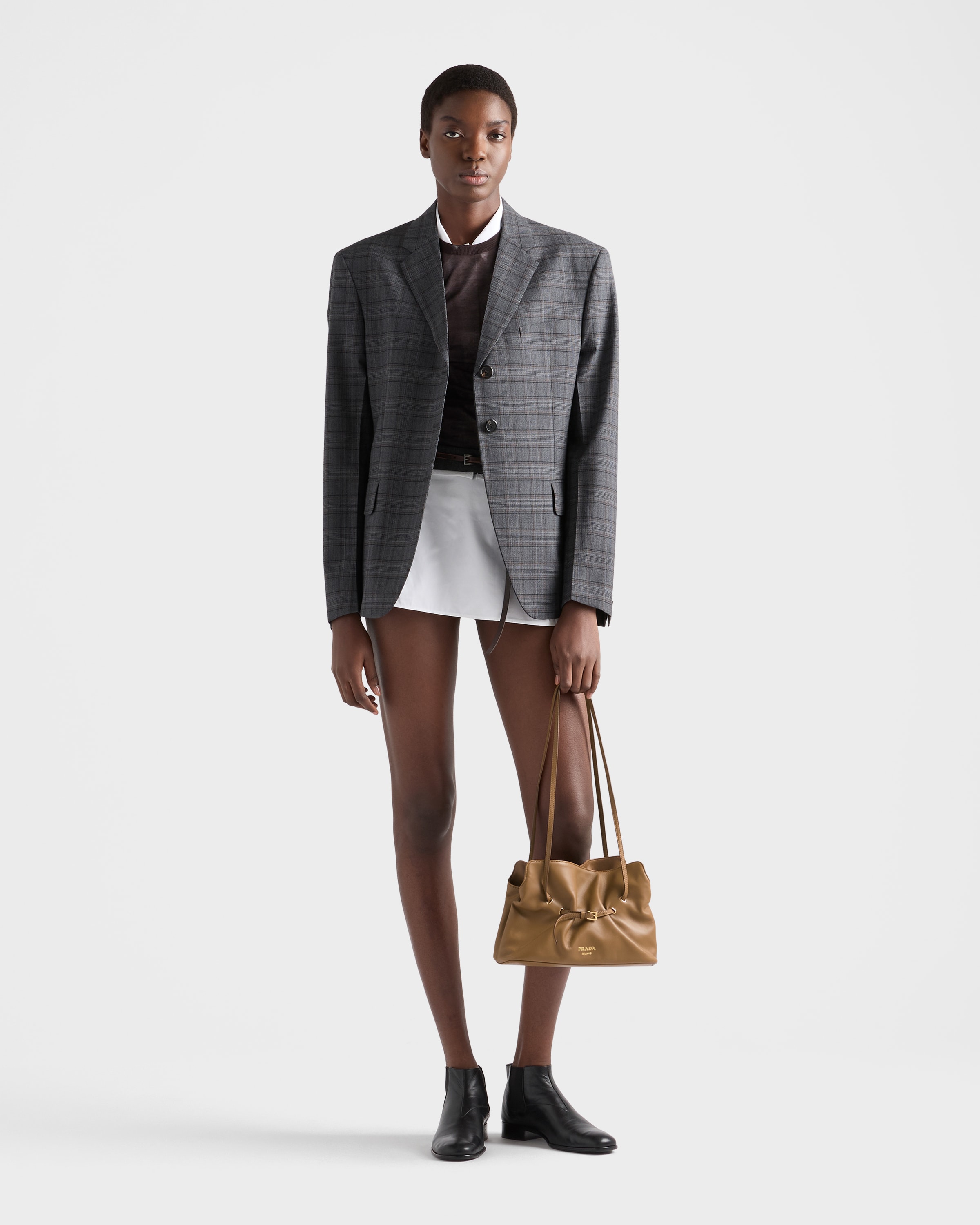 Caramel Prada Dada Small Nappa Leather Bag | PRADA