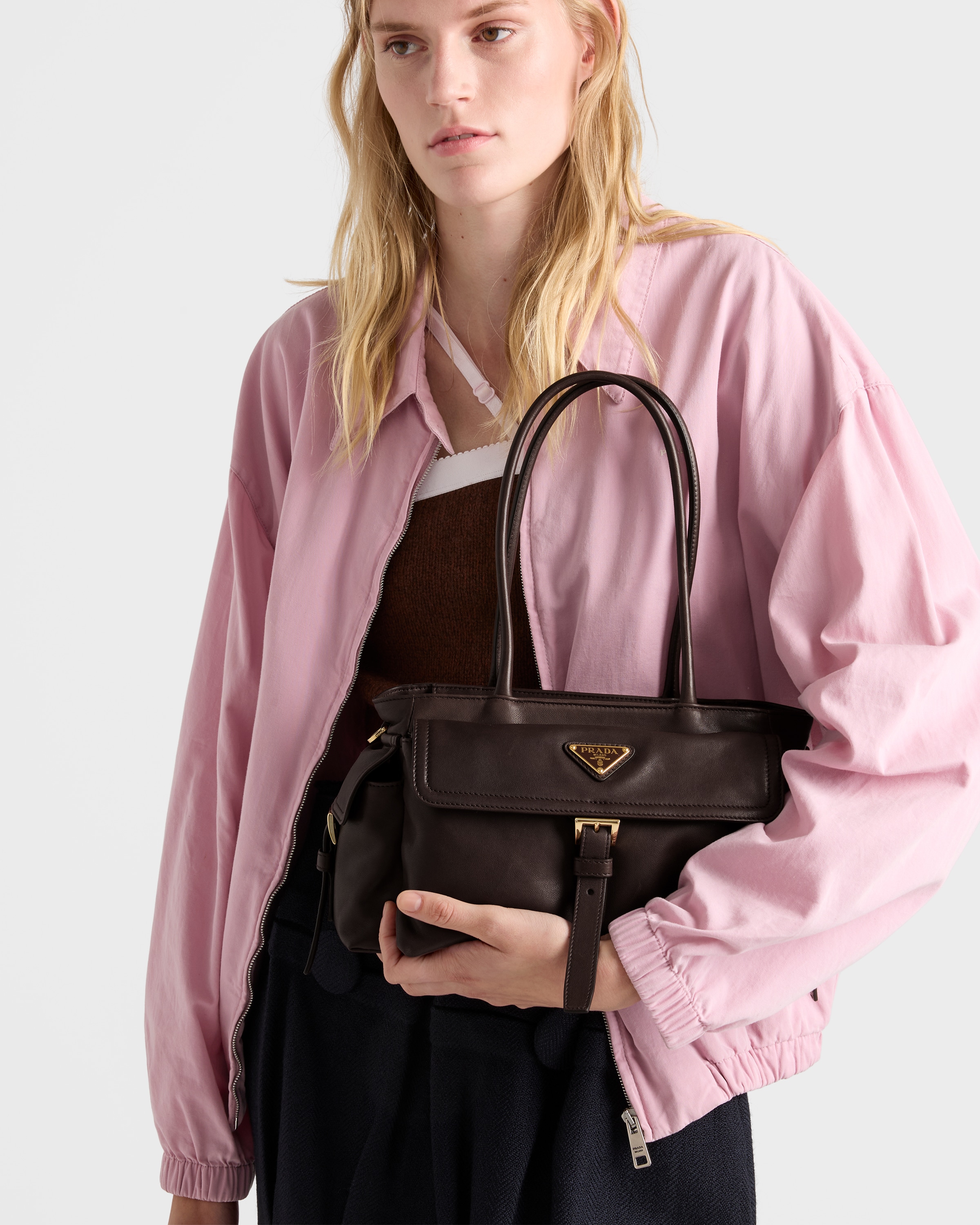 PRADA プラダ トートバッグ 茶 - 4500525E0005 Women's Totes | PRADA