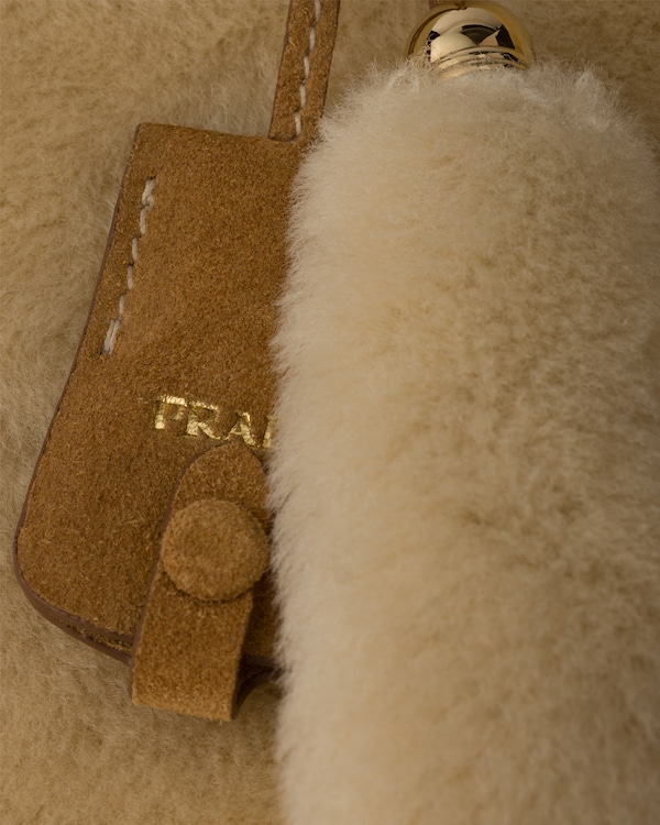 Large shearling tote bag - Ecru Large shearling tote bag - Ecru