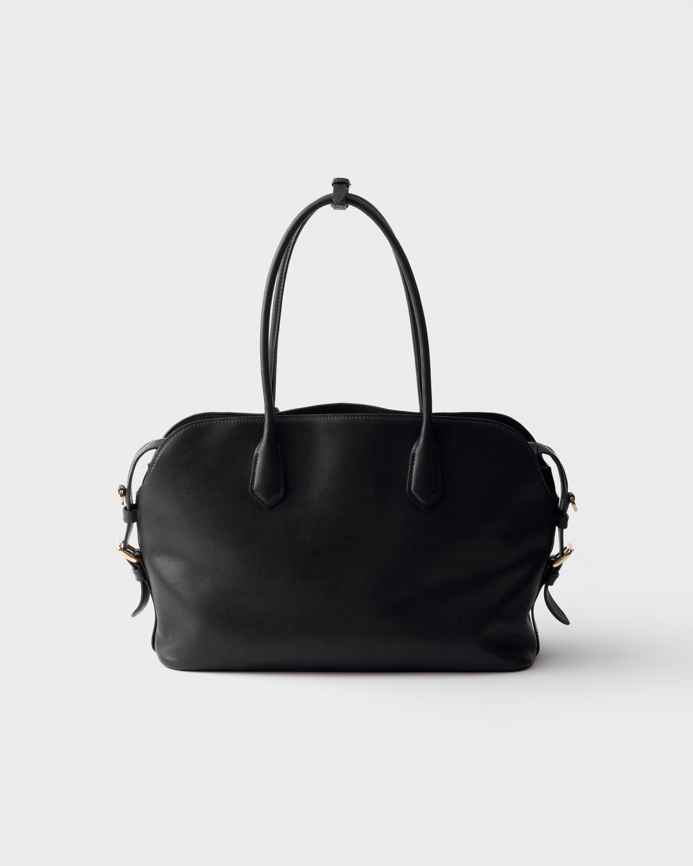 Black Large Leather Tote Bag | PRADA