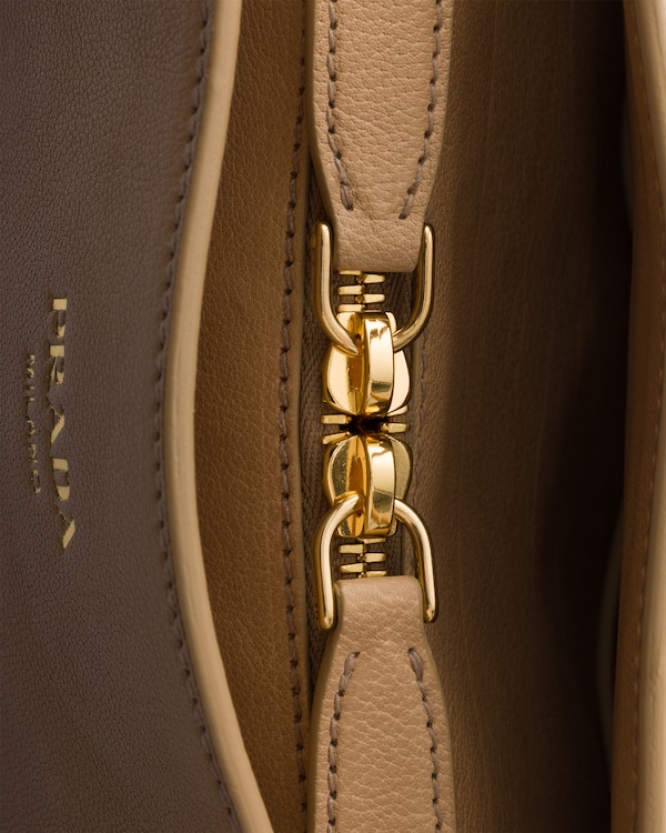 Large leather tote bag - Sand Beige Large leather tote bag - Sand Beige