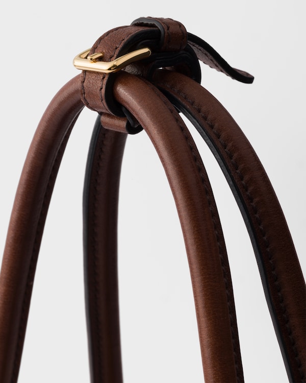 Grand cabas Prada Signet en cuir - Cacao Grand cabas Prada Signet en cuir - Cacao