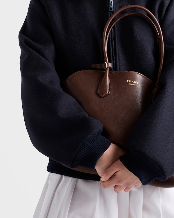 大号皮革托特包 - 深褐色 大号皮革托特包 - 深褐色