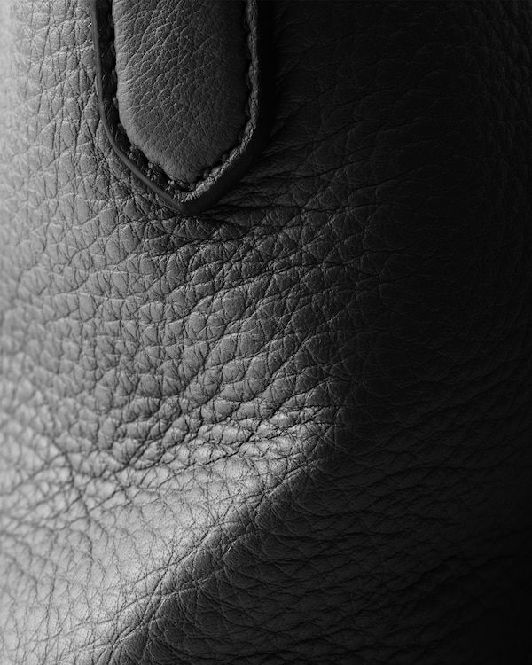 Bolso tote de piel grande - Negro Bolso tote de piel grande - Negro