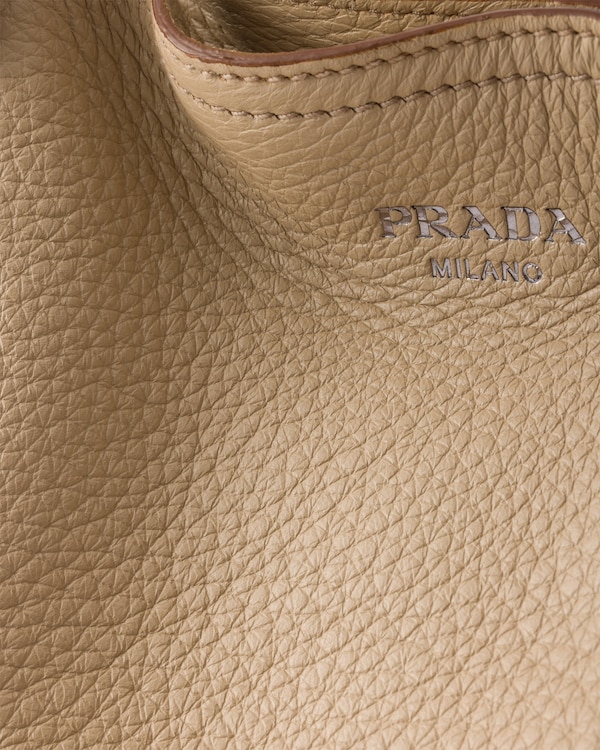 Large leather tote bag - Sand Beige Large leather tote bag - Sand Beige