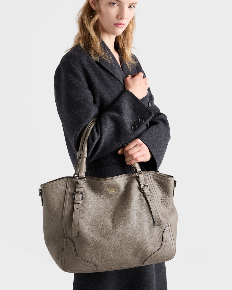 Large leather tote bag