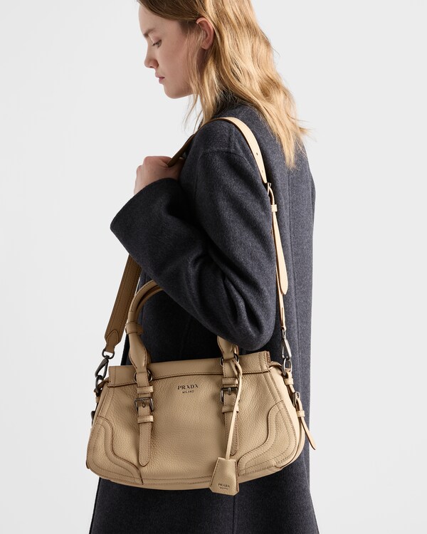 Large leather tote bag - Sand Beige Large leather tote bag - Sand Beige