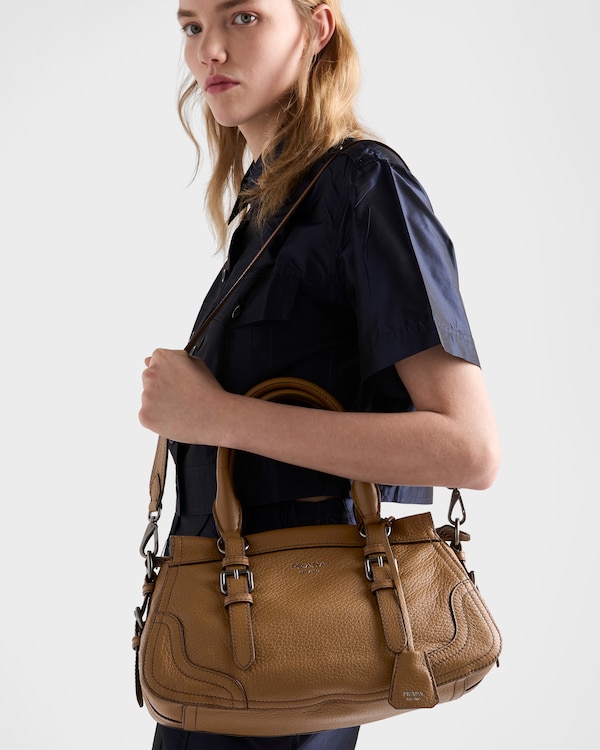 라지 가죽 토트백 - 캐러멜 라지 가죽 토트백 - 캐러멜