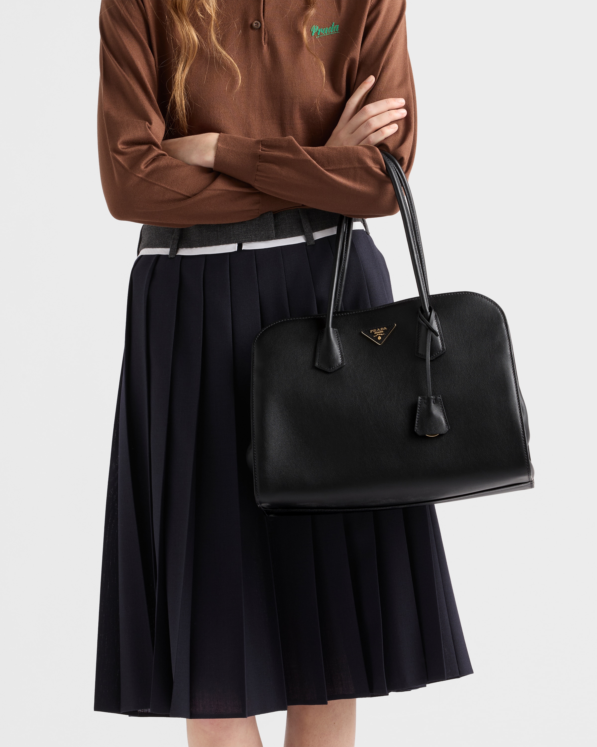 Black Large leather tote bag | PRADA - Canada