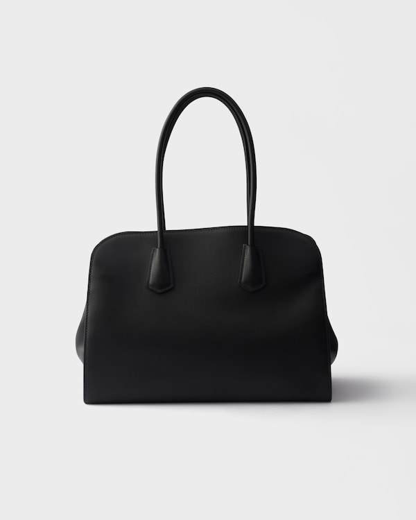 Large leather tote bag - Black Large leather tote bag - Black