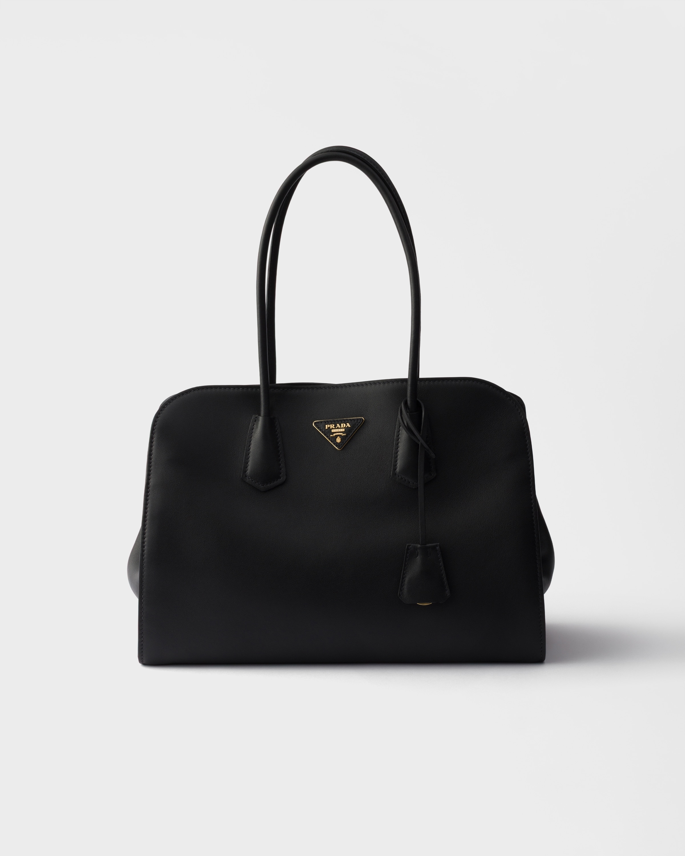Black Large leather tote bag | PRADA - United States