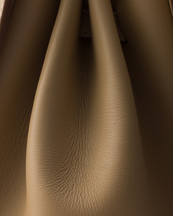 Large leather tote bag - Sand Beige Large leather tote bag - Sand Beige