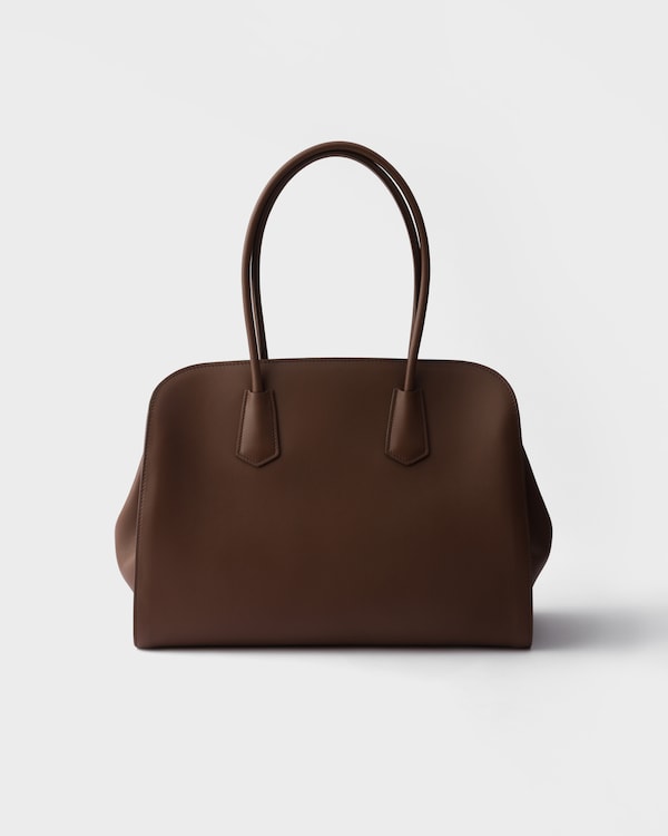 Large leather tote bag - Palisander Large leather tote bag - Palisander