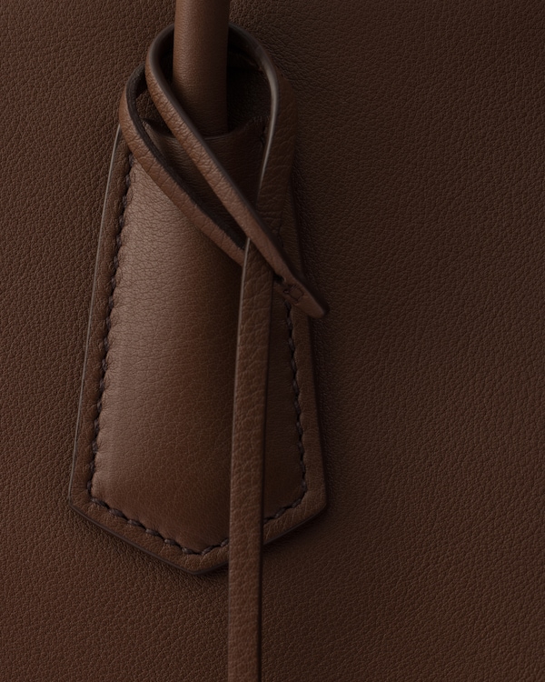 Large leather tote bag - Palisander Large leather tote bag - Palisander