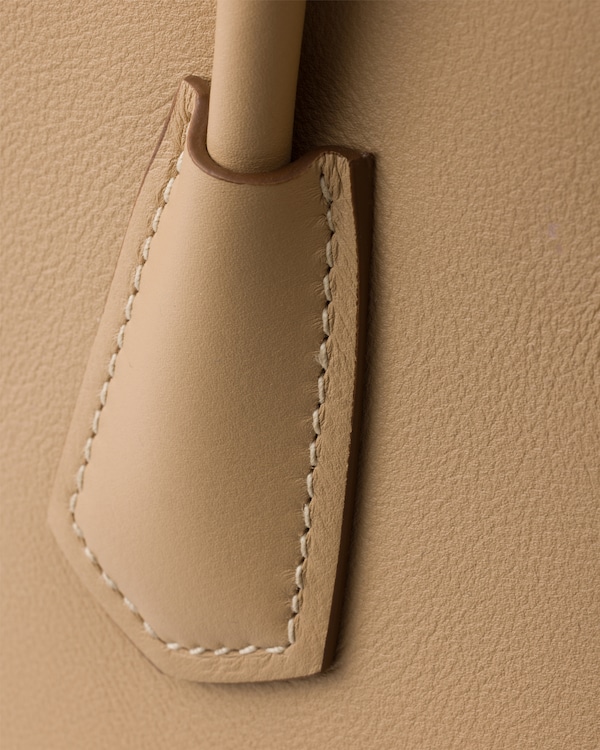 Medium leather tote bag - Sand Beige Medium leather tote bag - Sand Beige