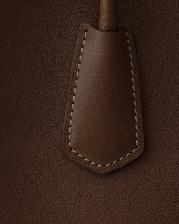 Medium leather tote bag - Palisander Medium leather tote bag - Palisander