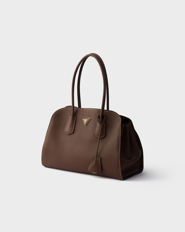 Medium leather tote bag - Palisander Medium leather tote bag - Palisander