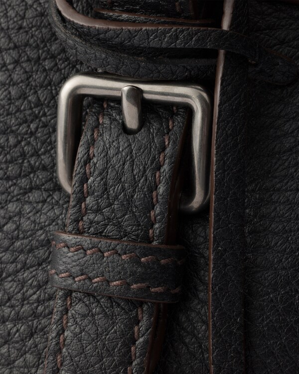 Large leather tote bag - Black Large leather tote bag - Black