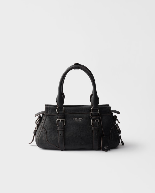 Large leather tote bag - Black Large leather tote bag - Black