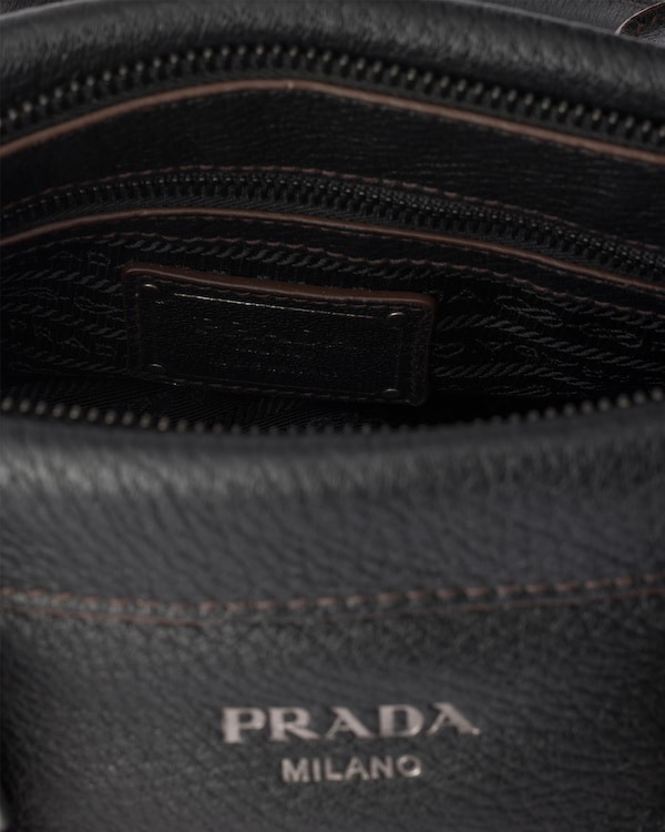 Large leather tote bag - Black Large leather tote bag - Black