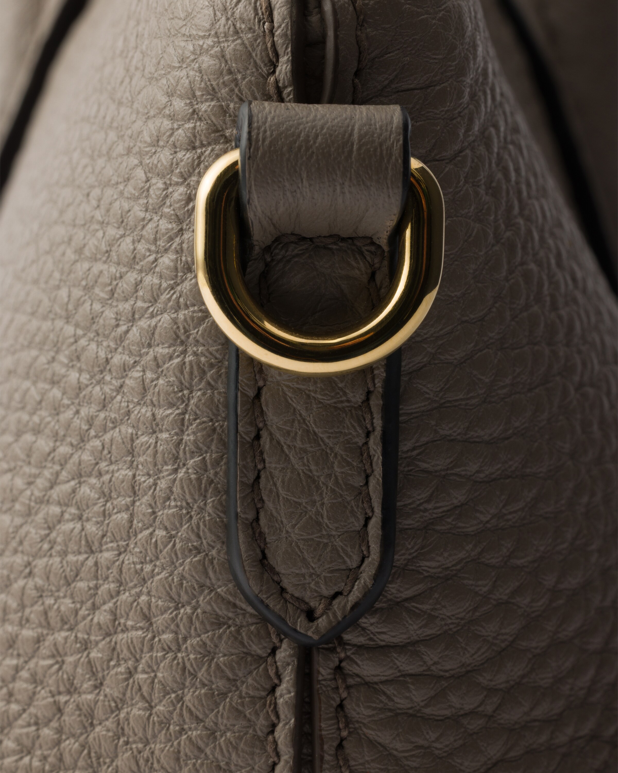 Clay Gray Large leather tote bag | PRADA - United States