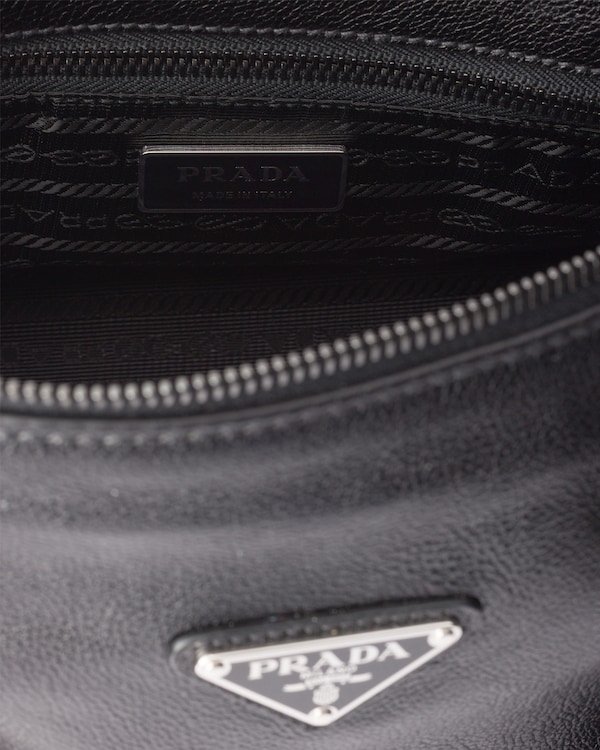 Medium antiqued leather tote bag - Black Medium antiqued leather tote bag - Black