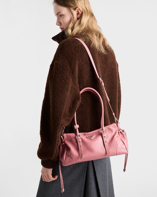 Medium antiqued leather tote bag - Lotus Pink Medium antiqued leather tote bag - Lotus Pink