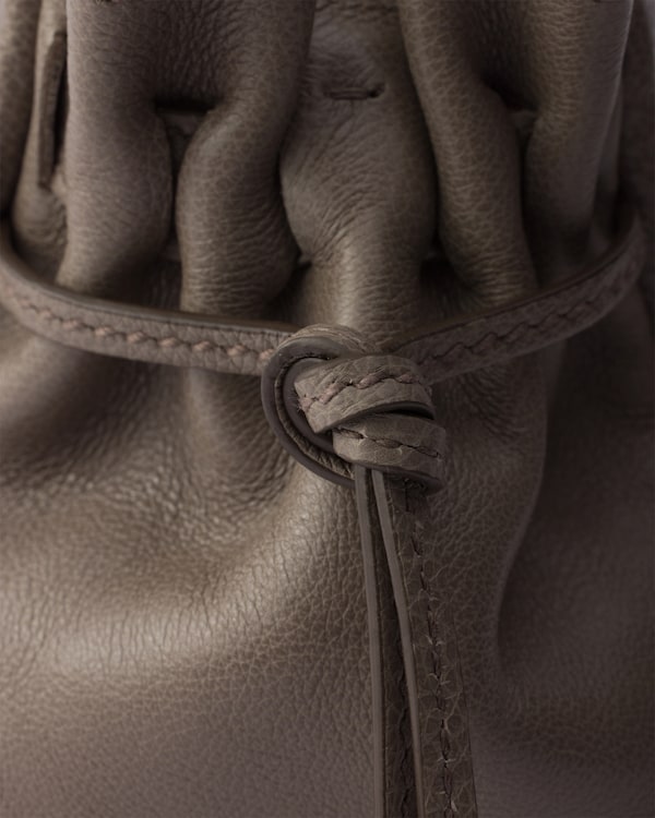 Prada Bonnie medium antiqued leather tote bag - Clay Gray Prada Bonnie medium antiqued leather tote bag - Clay Gray