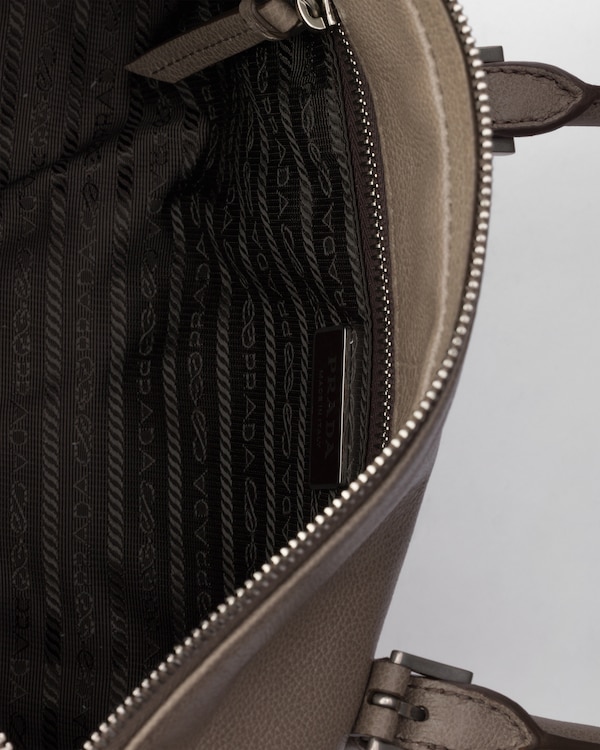 Prada Bonnie medium antiqued leather tote bag - Clay Gray Prada Bonnie medium antiqued leather tote bag - Clay Gray