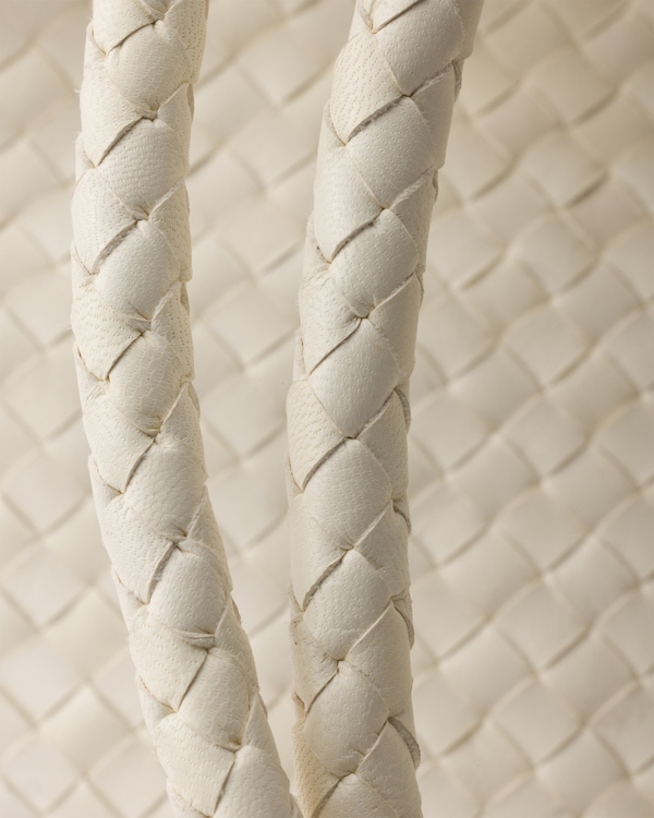 Large leather tote bag - White Large leather tote bag - White