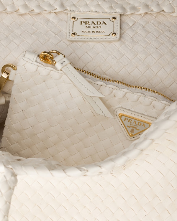 Large leather tote bag - White Large leather tote bag - White